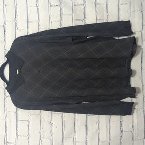 Haggar Clothing Gray Long Sleeve Polo Style Shirt Men's Size XXL